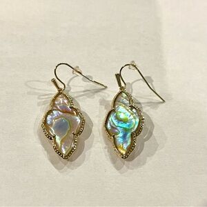 Kendra Scott Abbie Gold White Abalone Earrings